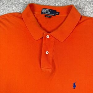 Polo Ralph Lauren Polo Shirt Mens XXL Orange Short Sleeve Pony Logo Cotton